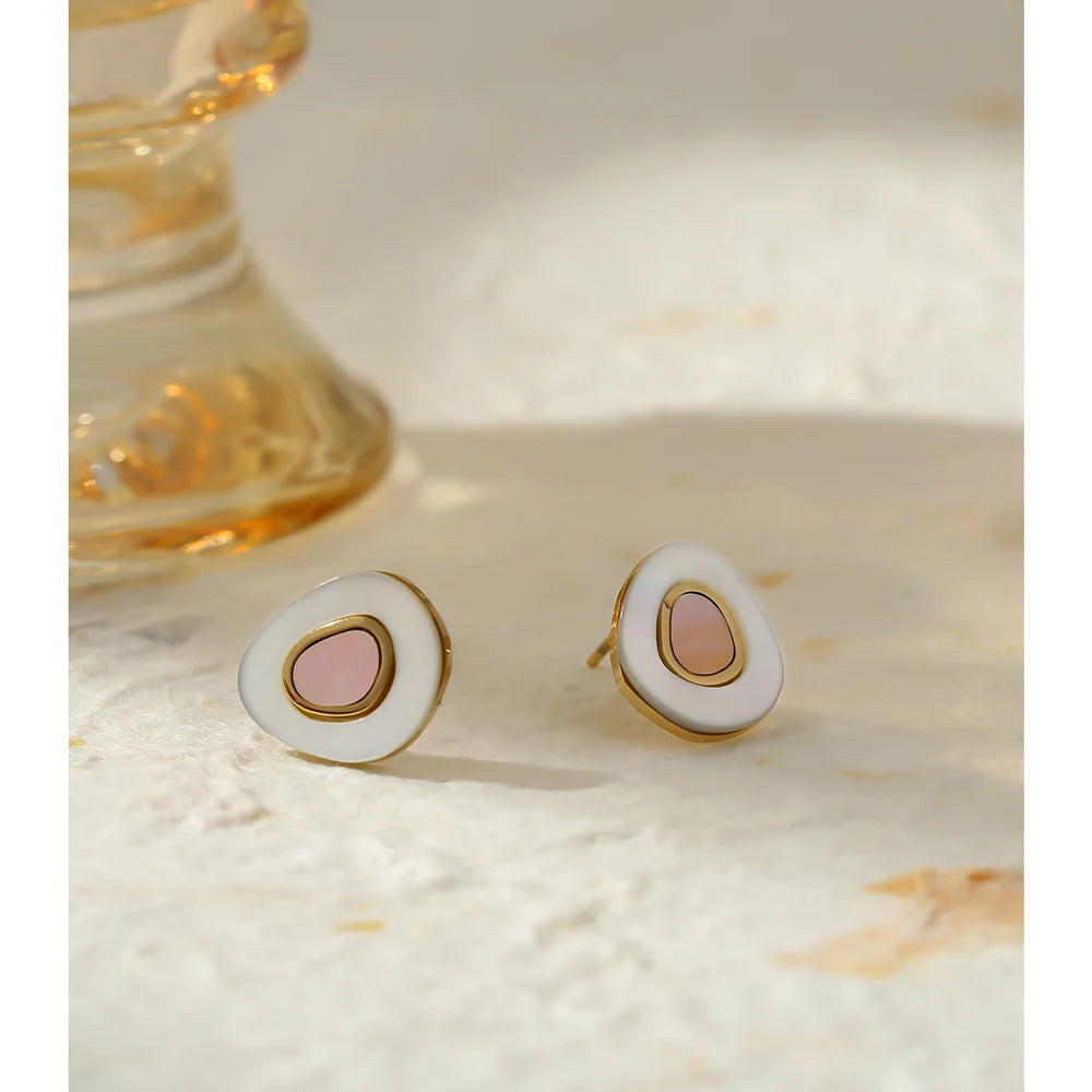 Trendy Stainless Steel Avocado Stud Earrings