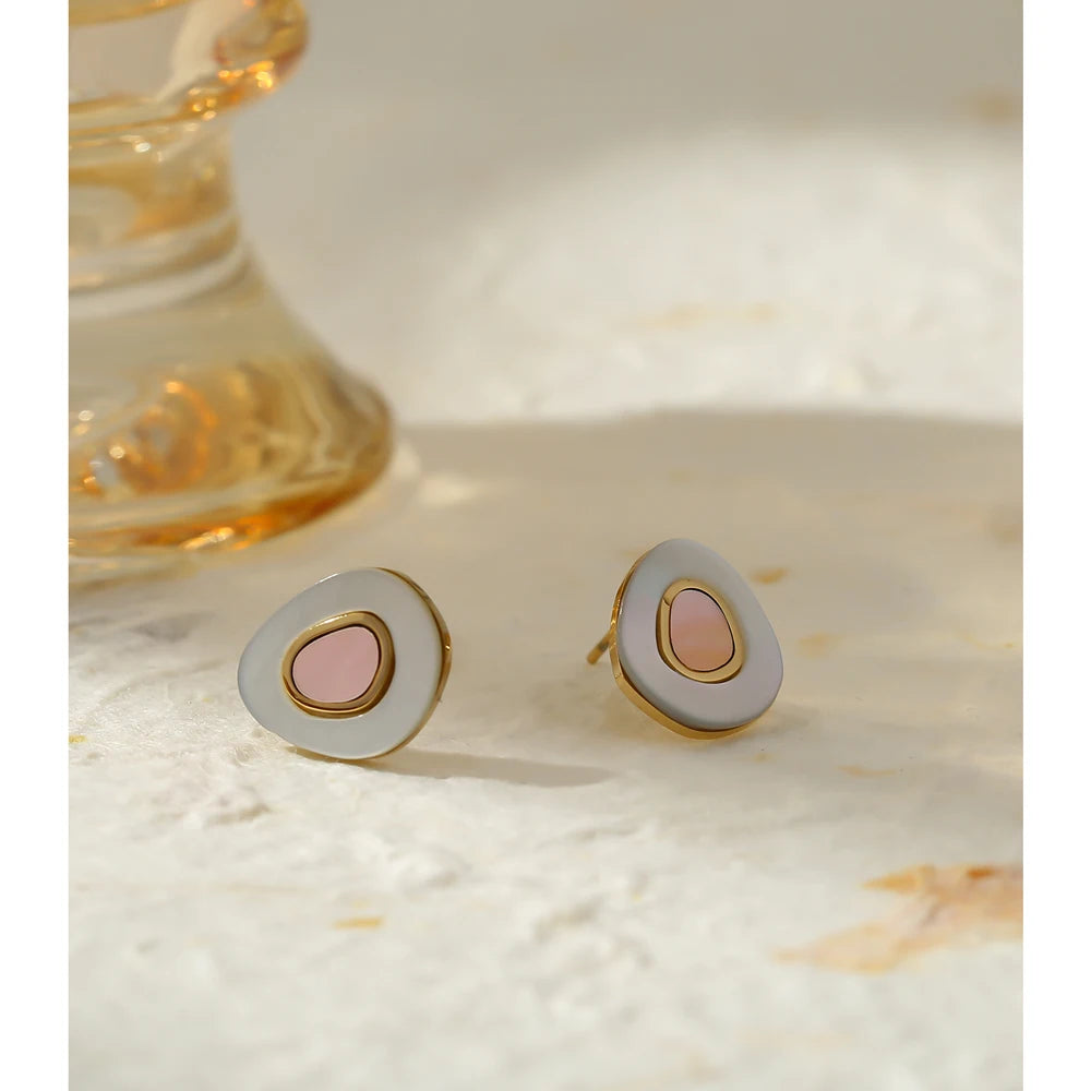 Trendy Stainless Steel Avocado Stud Earrings