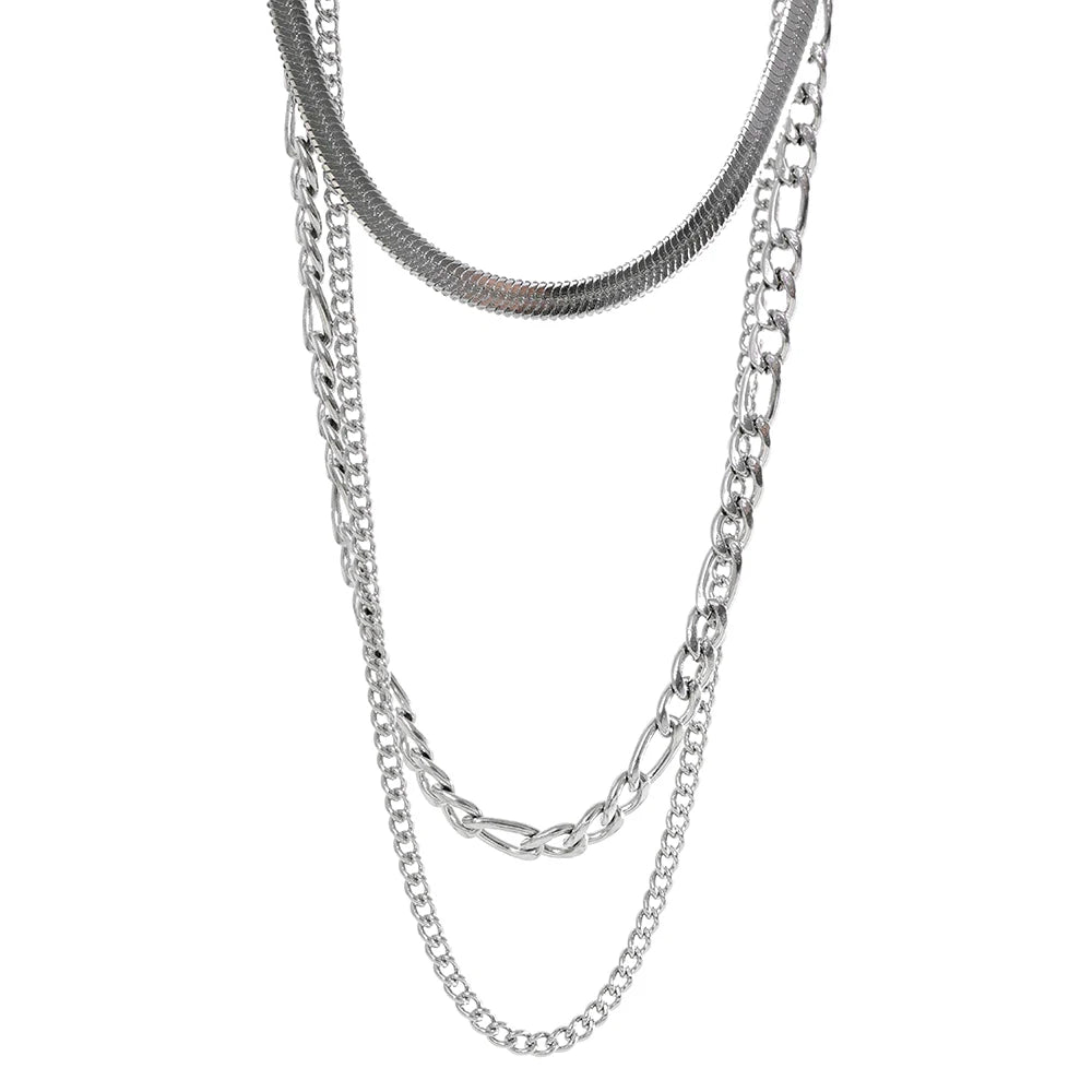 Stainless Steel Chain Layered Necklace