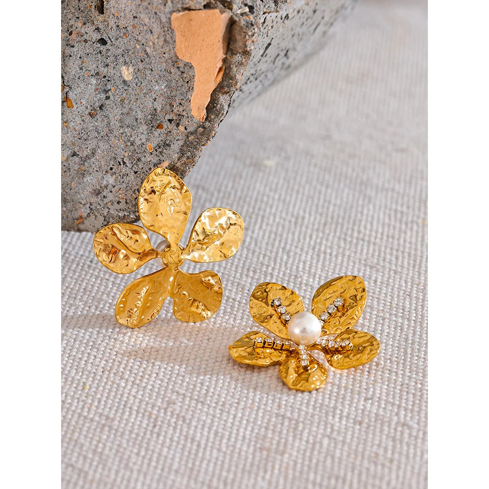 Flower Fashion Waterproof Stud Earrings