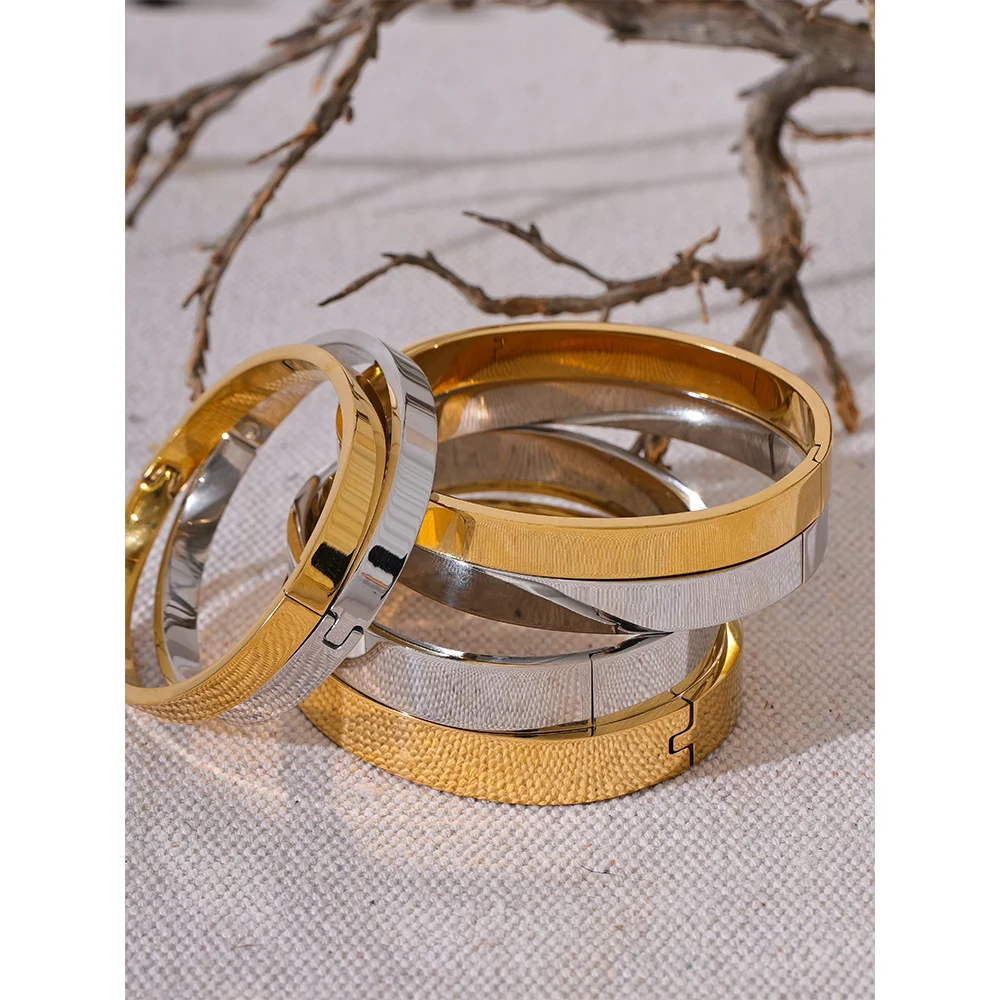 Round Wide Bracelet Bangle Fashion